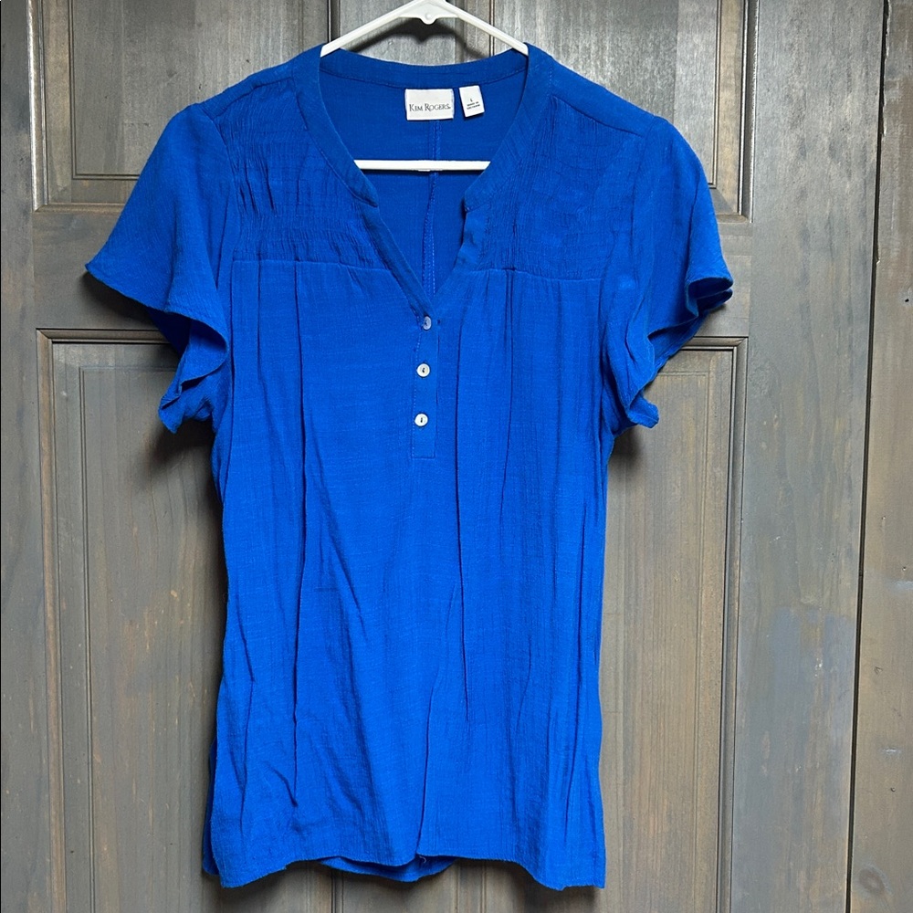 Kim Rogers Vibrant Blue Women's Blouse